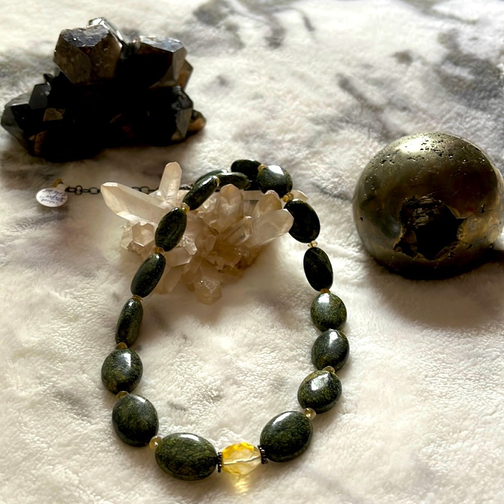 NWT Jasper & Citrine necklace